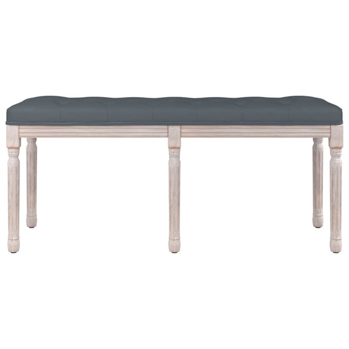 vidaXL Bankje 110x40x49 cm fluweel donkergrijs