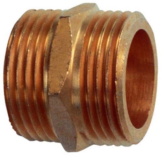 Dubbele nippel 1 1/4", messing / tuinirrigatie / FLOR92760
