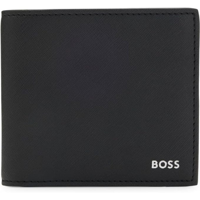 Hugo Boss Heren Leren Portemonnee Zair_4cc Bifold Creditcardhouder