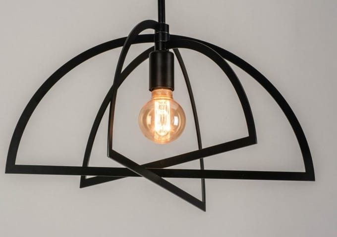 Lumidora Hanglamp 73433 - JIM - E27 - Zwart - Metaal