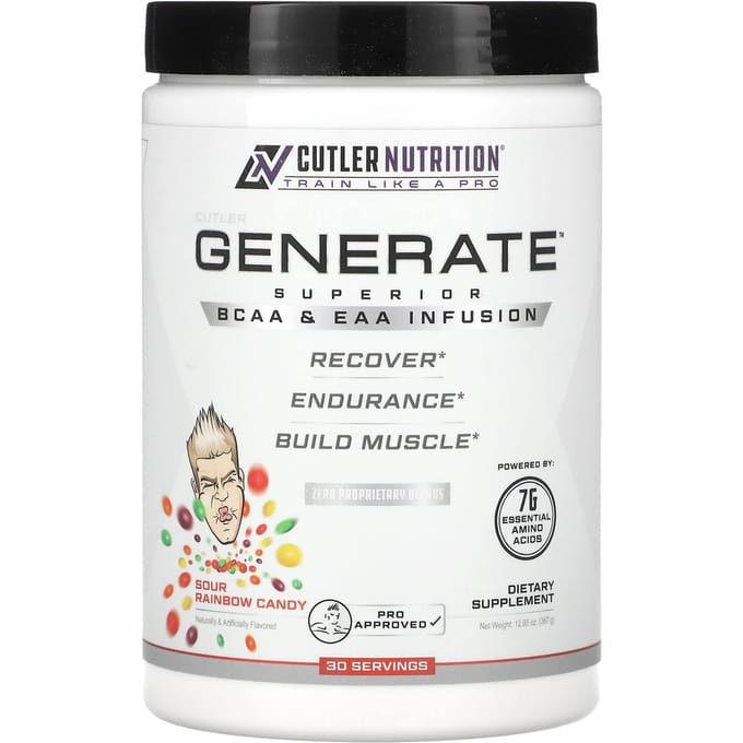 Cutler Nutrition, Create, Infusion Supérieure de BCAA et d'EAA, Bonbon Arc-en-ciel Acide, 12,95 oz (367 g)