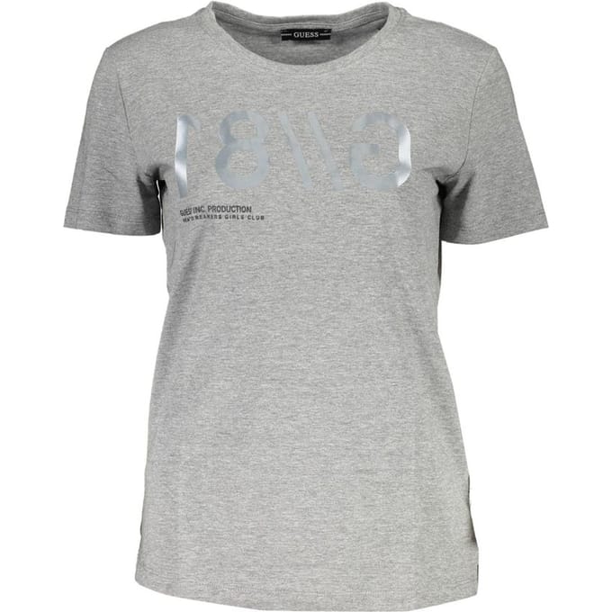 Guess Jeans Grijze Katoenen Dames T-shirt
