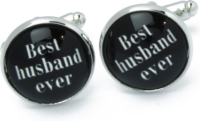 Manchetknopen - Best Husband Ever Zwart Wit