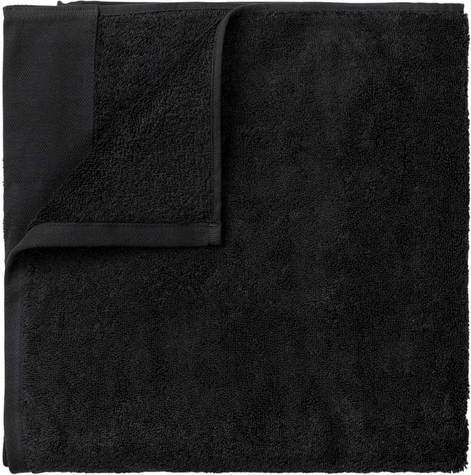 Riva Badtextiel Off Black | 100 x 200 cm | Zwart | Katoen
