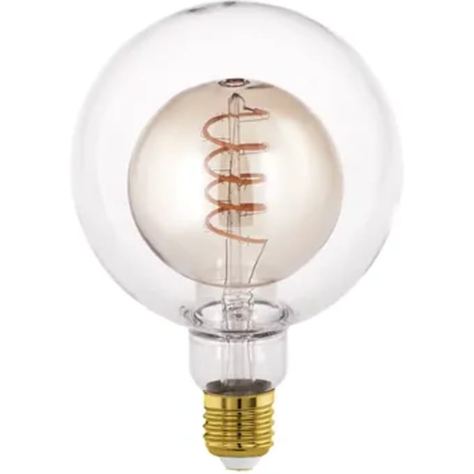 Eglo Ledfilamentlamp Globe - Amber - D12,5cm - Dimbaar - Neutraal Wit - E27 - 4w