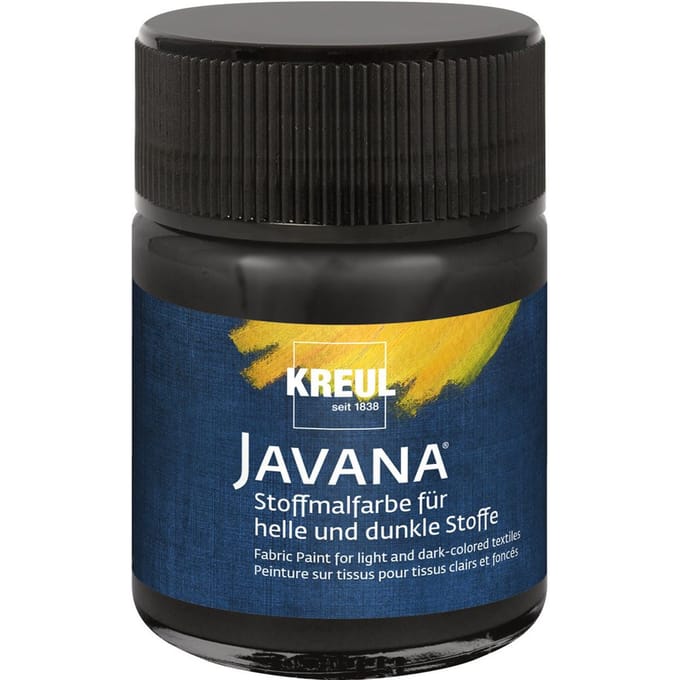 KREUL Javana Stoffenverf, 50 ml - Zwart