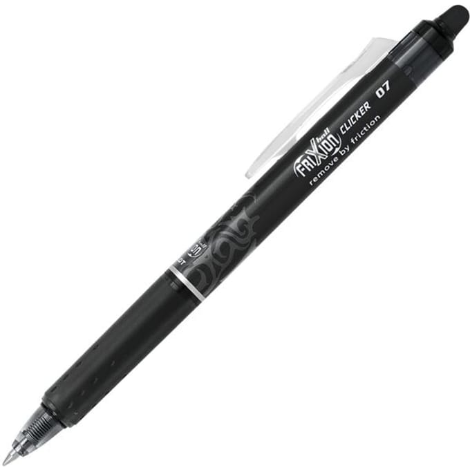 Pilot Frixion - Clicker Balpen 0,7 mm - Zwart - 1 stuks