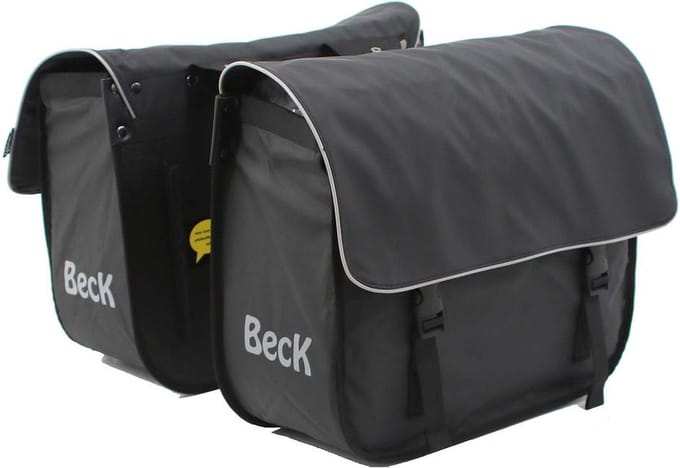 BECK Organic grijze bies Fietstas 46L