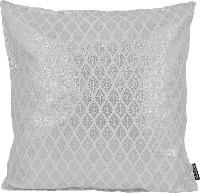 Gek op kussens! Maya white / silver | 45 x 45 cm | kussenhoes | polyester