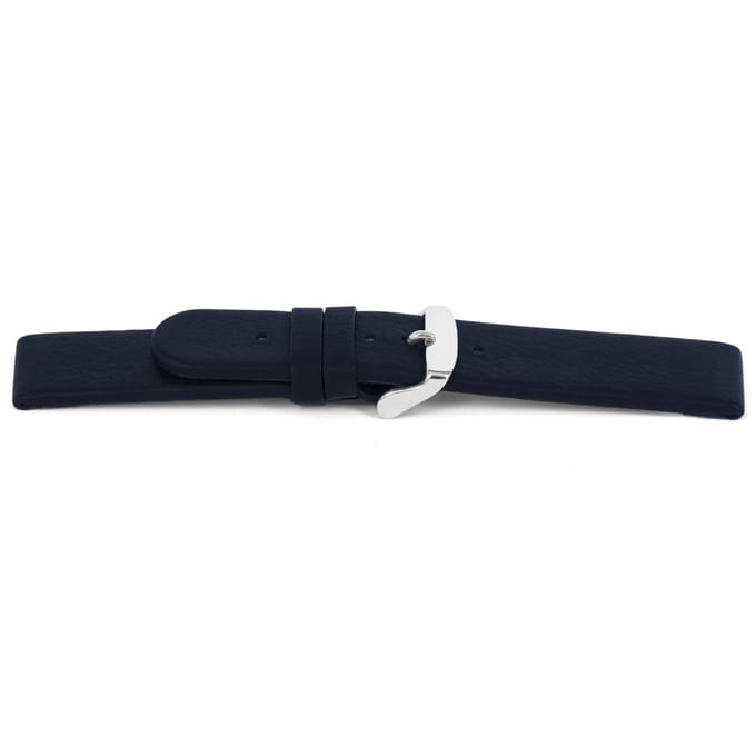Horlogeband E637 - Leder Classic Blauw - 16x16 mm