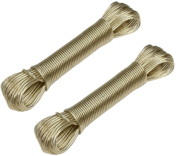 Benson Waslijn incl. 13 knijpers - 2x - elastisch van 190 tot 330 cm - met haken
