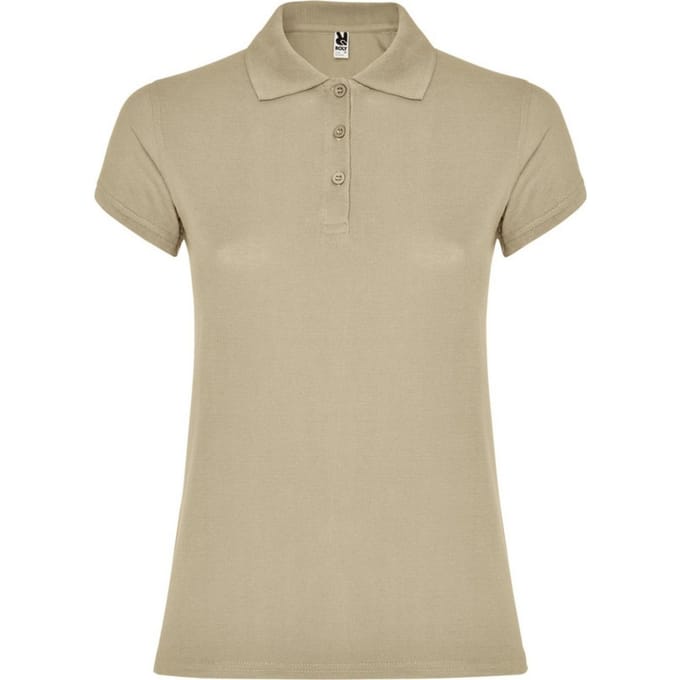 Roly Dames/Dames Ster Poloshirt (Zand)