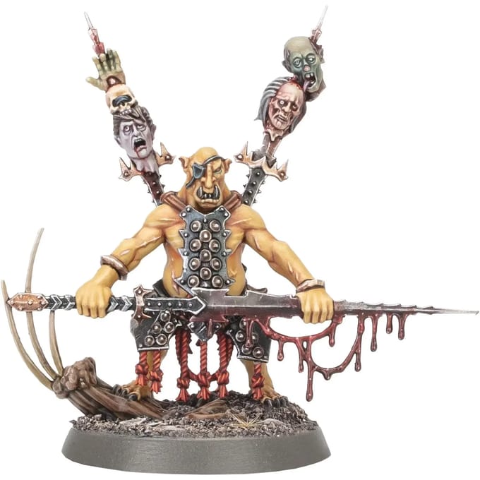 Beeldje Games Workshop Warhammer AoS - Orruk Warclans Boss Egorgeur Hobgrot