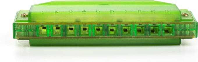 Hohner translucent harmonica kunststof Groen - voor kinderen - beginner mondharmonica
