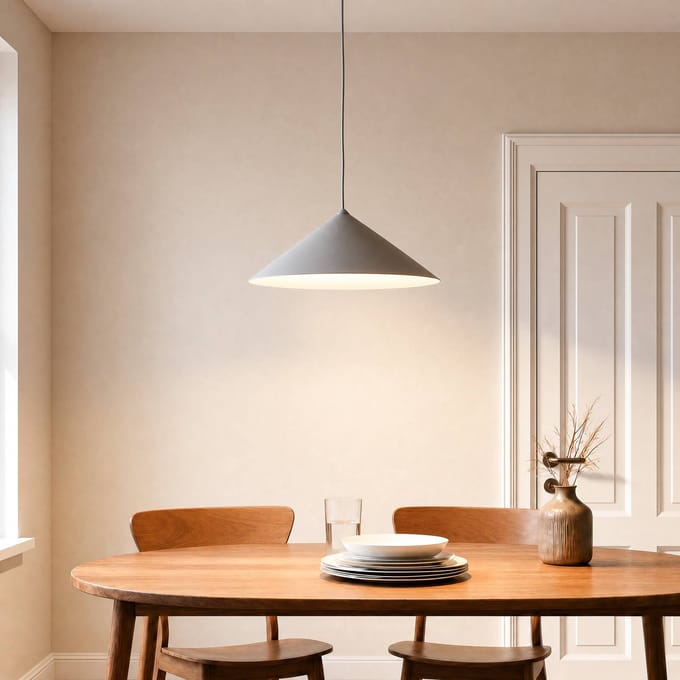 TK Lighting Hanglamp Lume L, greige, metaal, Ø 40 cm, GX53