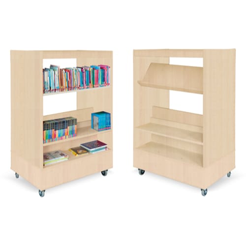 Foxis junior boekenkast dubbelzijdig, kleur beuken