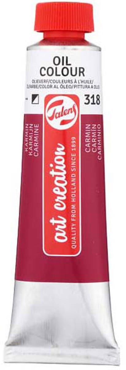 Olieverf tube 40ml karmijn schilderen creatief kleur.