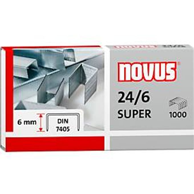 Nietjes 24/6 DIN Super, 1000 stuks