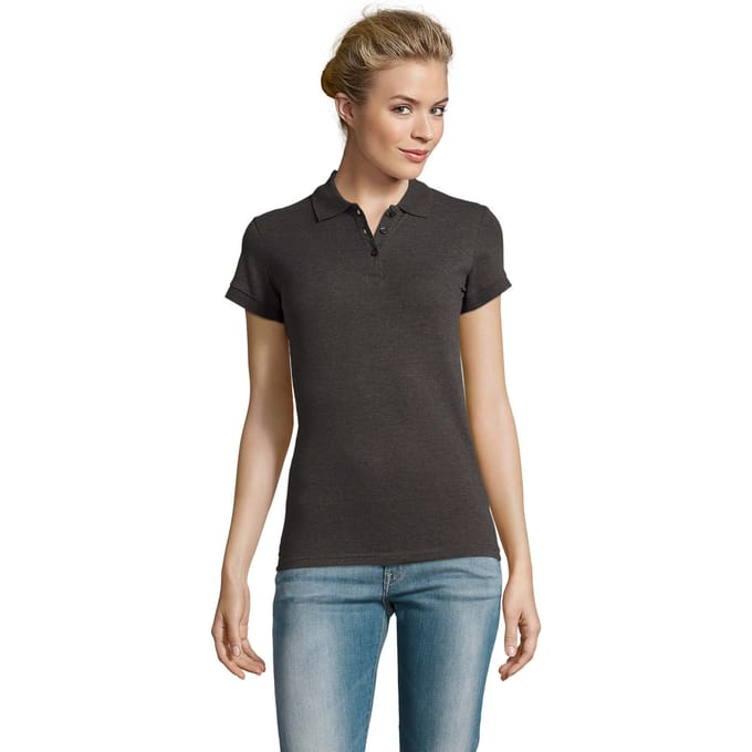 SOLS Dames/Dames Perfect Melange Poloshirt (Houtskoolmelange)
