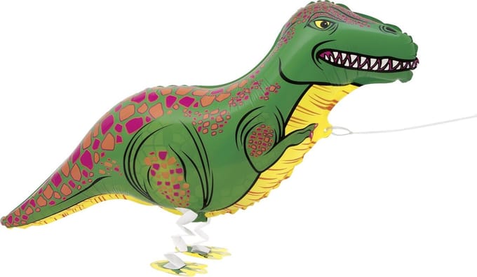 UNIQUE - Wandelende T-Rex metallic ballon
