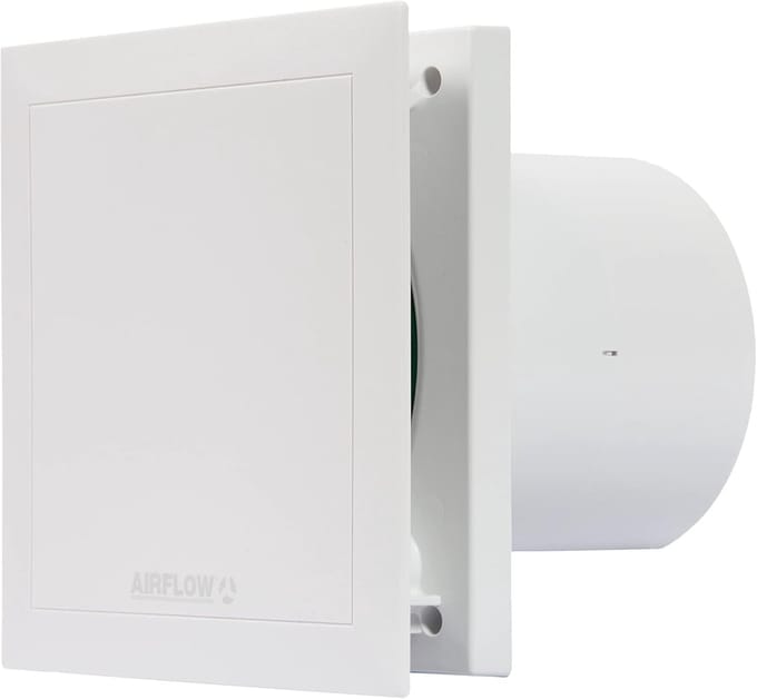 Ventilator - Afzuigkap - Badkamer Ventileren - Twee Snelheden - 100 mm - Wit