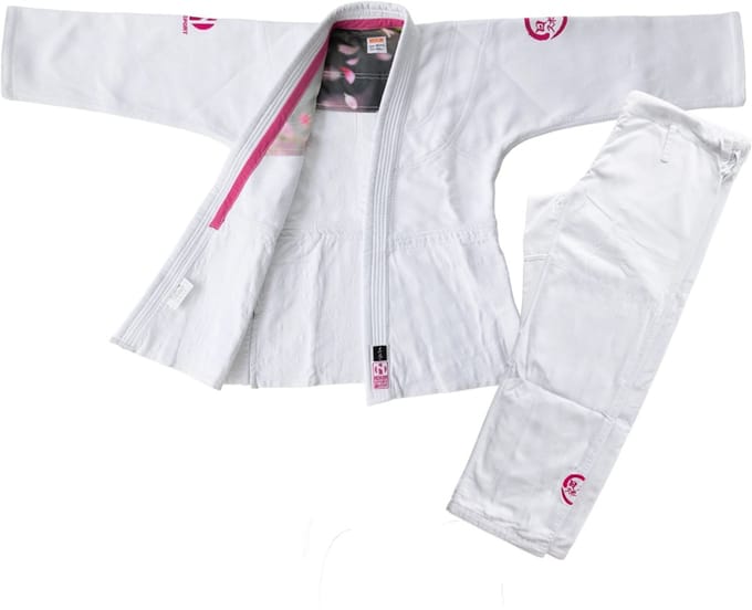 Nihon Meiyo 2.0 Lady Gi judopak dames | Wit / Roze (Maat: 175)