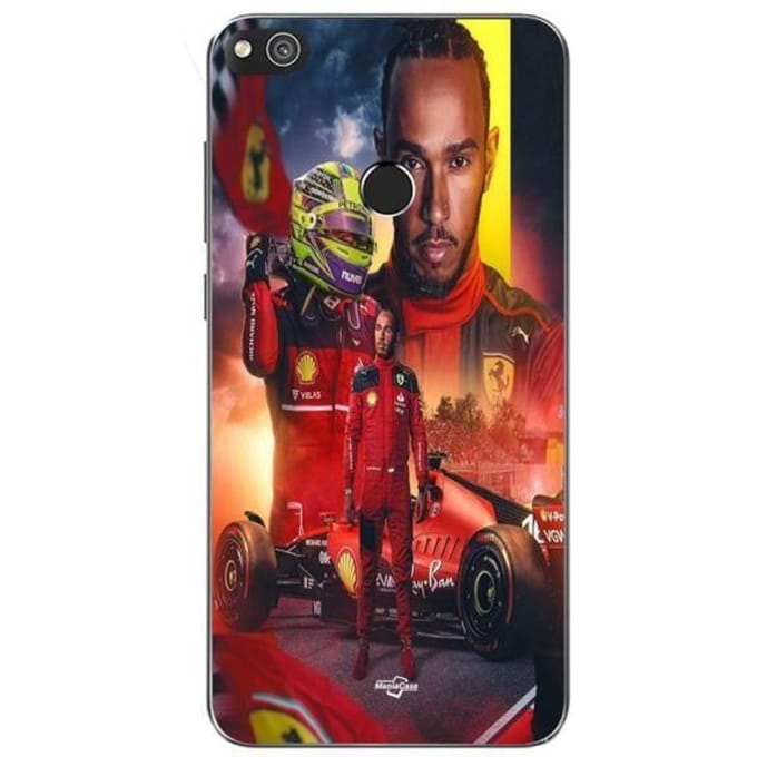 Coque - Scuderia Ferrari - Huawei P8 Lite 2017 - Lewis Hamilton - Souple - Noir
