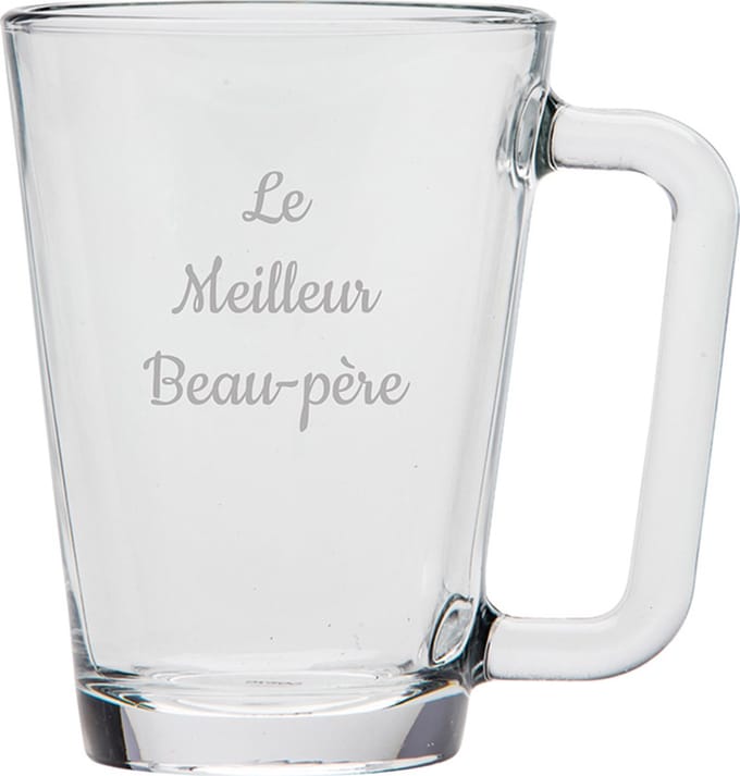 Theeglas gegraveerd - 26cl - Le Meilleur Beau-père