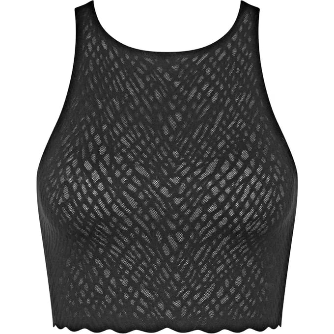 Sloggi Women ZERO Feel Bliss Crop Top (1-pack) - dames korte top - zwart