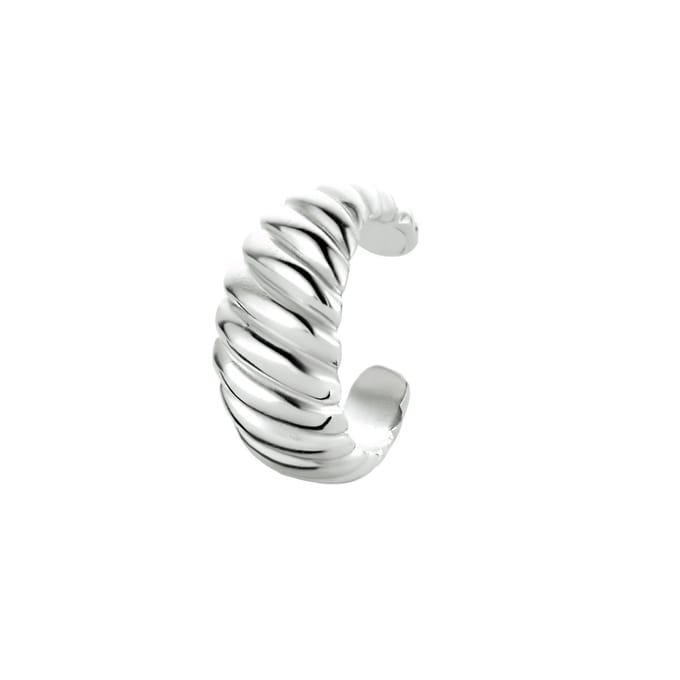 earcuff 12,5 mm zilver gerhodineerd