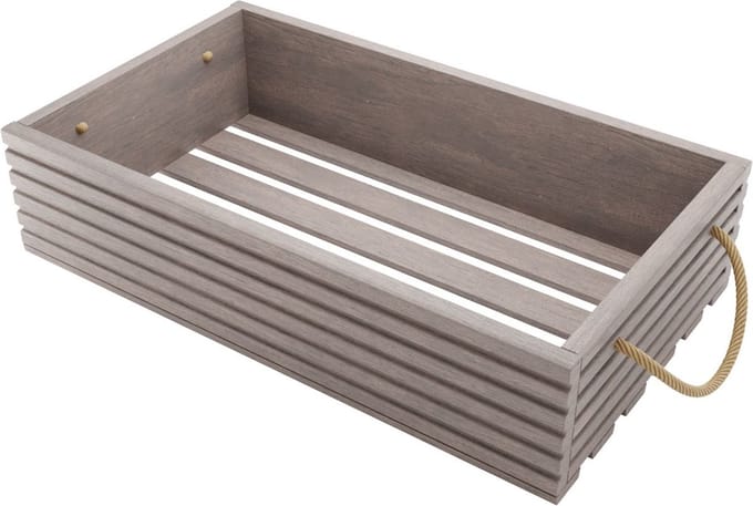 Houten Groente & Fruit kist Isabel 60cm - Grijs