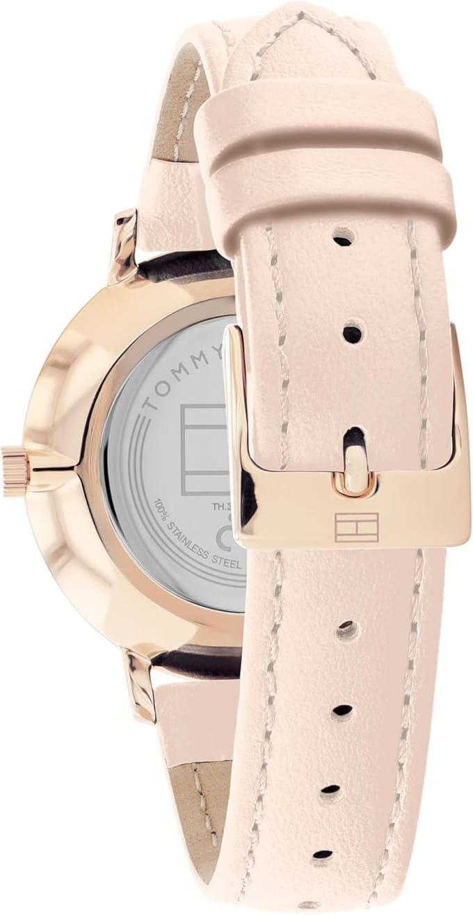 Tommy Hilfiger Pippa 1782734 Horloge - Leer - Crème - Ø 35 mm