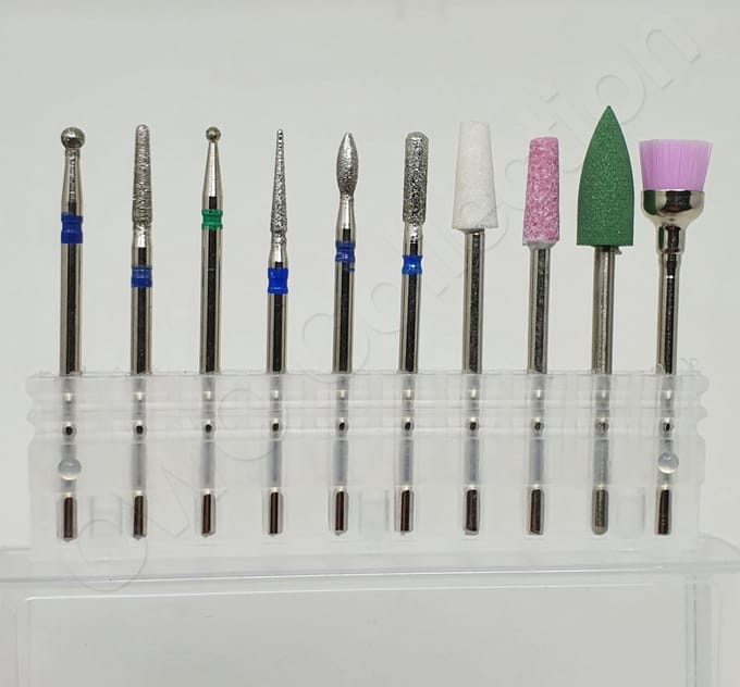 OWO multitool accessoires frezenset - manicure - pedicure tool diamant vijl polijst graveer set - 10 delig