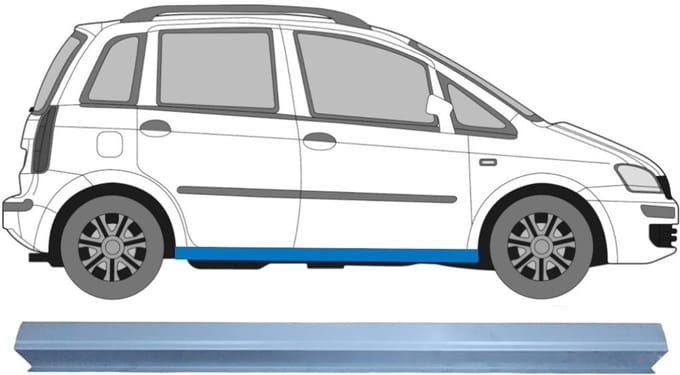 Reparatie dorpel voor Fiat Idea 2004-2011 / Links = Rechts (symmetrisch)