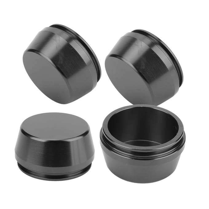 4 stuks 56mm 2.2in Universele Wieldop Naafdeksel Aluminium Gemodificeerd Onderdeel(Zwart) zwart