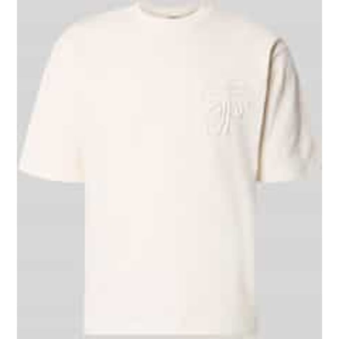 T-shirt van biologisch katoen met stitching