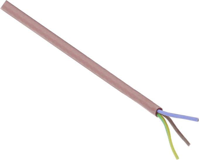 Siliconen kabel - hittebestendig - 3 x 0.75 mmÂ² - 100 m - rood/bruin