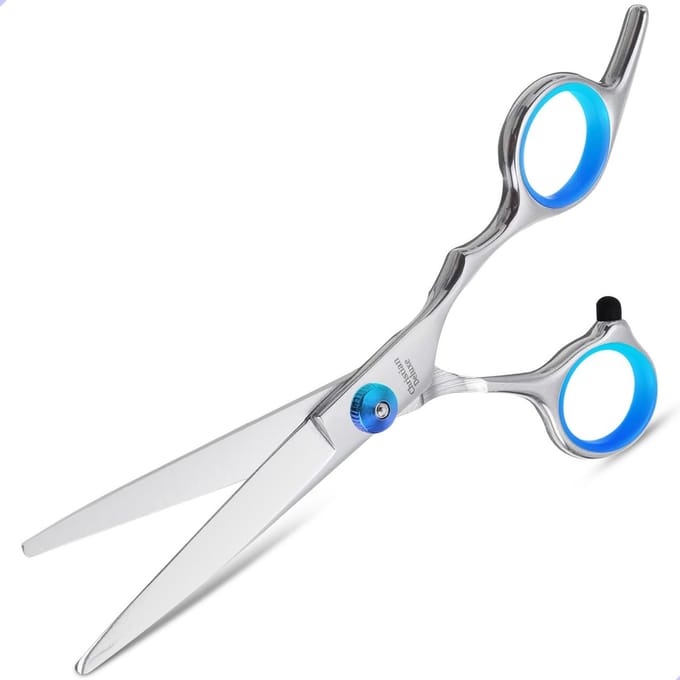 Christian Deluxe® Professionele Kappersschaar - kappersschaar RVS - Schaar - Blauw - Coupeschaar - Haar - Knipschaar - Knippen - Kapper Set - Kapper - Premium Kappersschaar - Ergonomisch