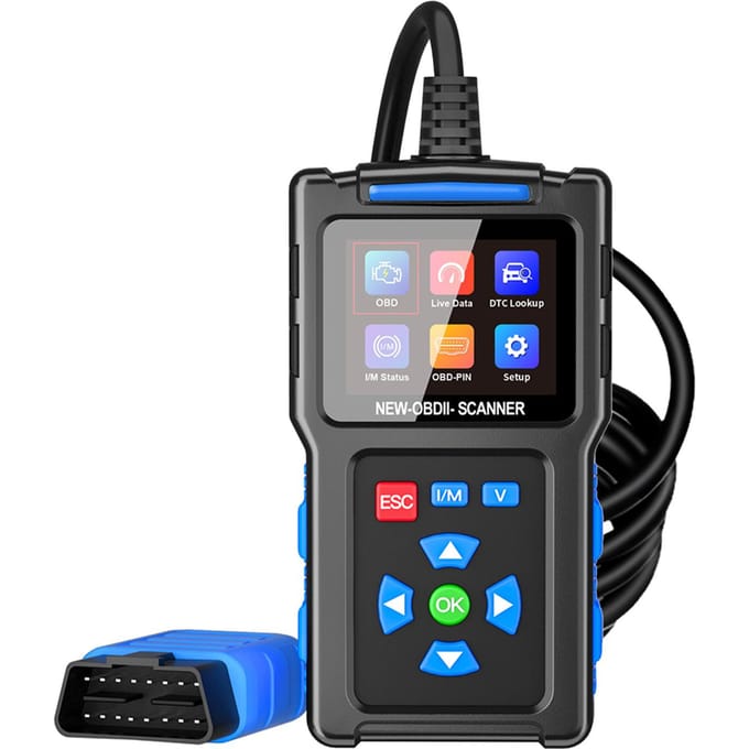OBDII Scanner Diagnose Tool Auto Code Reader met de Functiemodus 6, Modus 8 Lezen Duidelijk zwart