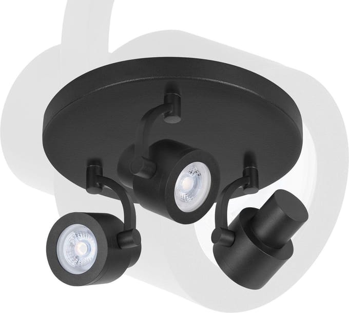 HighLight spot Alto 3 lichts - rond - excl. 3x GU10 - zwart