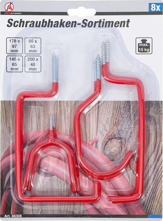 BGS Assortiment schroefhaken - 8 delig