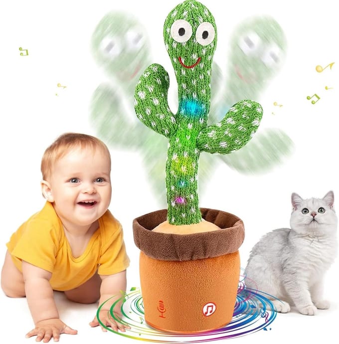 Interactieve Zingende en Dansende Cactus voor Baby's en Peuters
