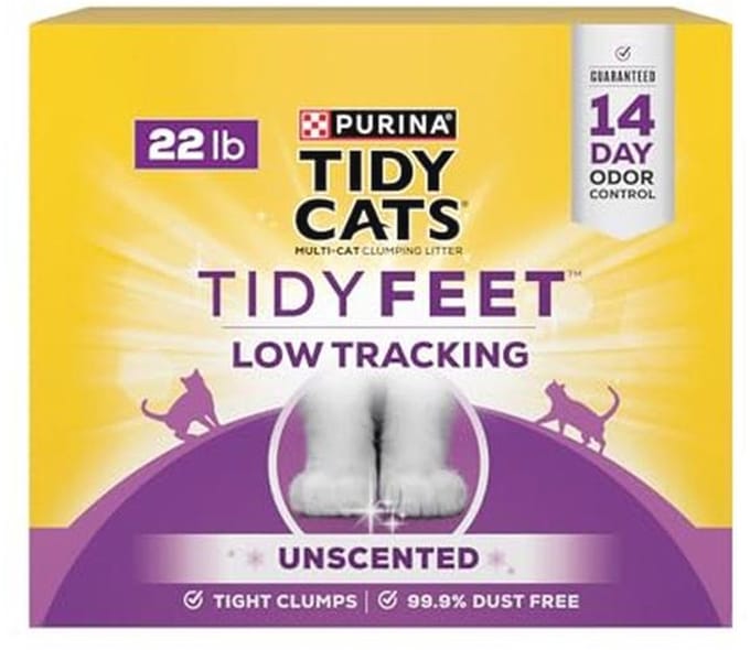 Klonterende lage tracking kattenbakvulling met geurbeheersing - ongeparfumeerd - 22 lbs