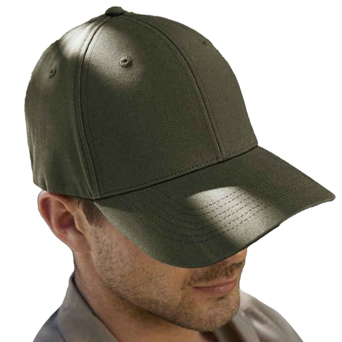 Beechfield EarthAware Organic Cotton Stretch Cap (Olijfgroen)