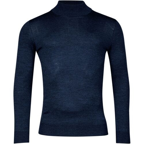 Baileys Trui Merino High Turtleneck Single Knit Dark Blue / male