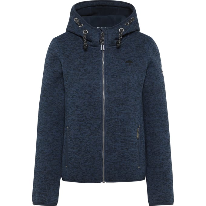 Schmuddelwedda Gebreide fleece jas fraully Dames Marine gem