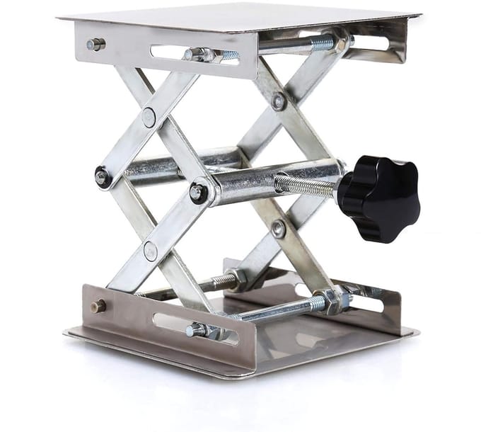 Heftafel Laboratorium - Experimentele Lift - Hoogte Instellen - Roestvrij Staal - 100x100mm Platform