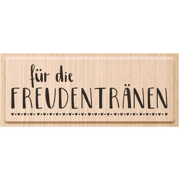 Houtstempel "Tranen van vreugde"