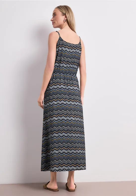 Midi-jurk met zigzagpatroon