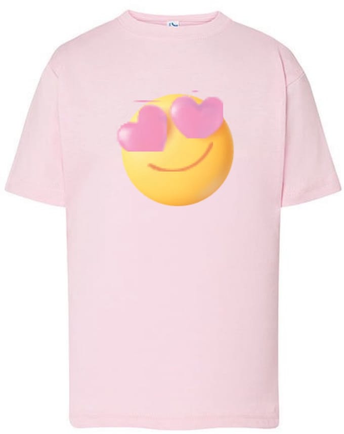T- shirt Smilie Roze maat 140